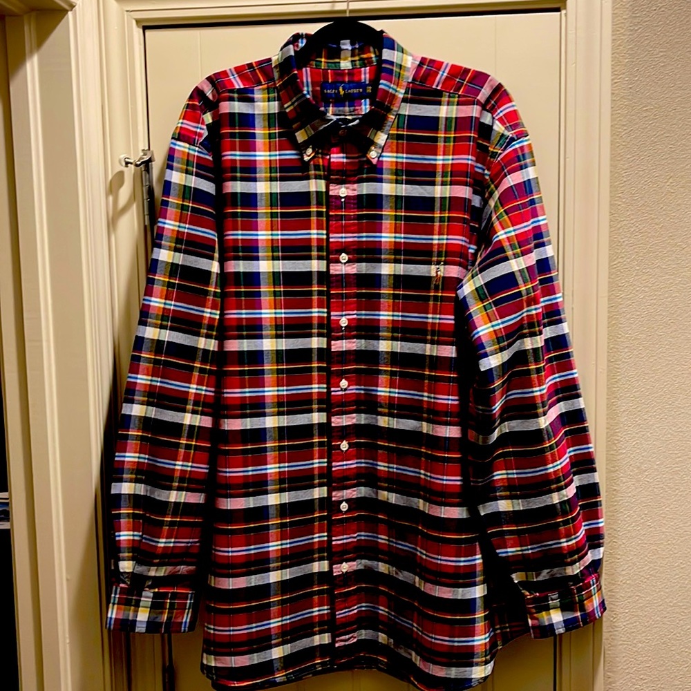 Mens Ralph Lauren long sleeve button up shirt! 2XB. Like new! Big & Tall